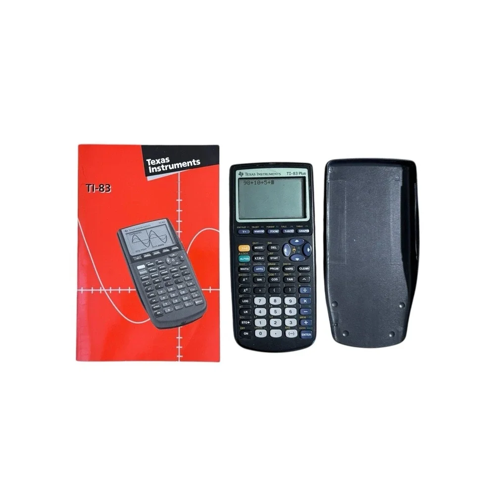 Texas Instruments TI-83 Plus Graphing Calculator Black w/ Instruction Book